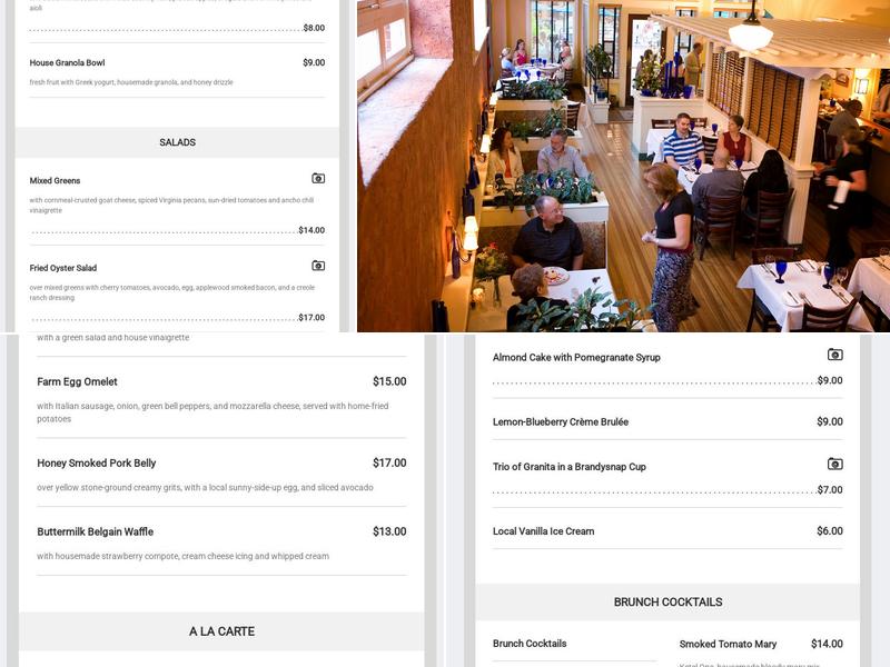 Hamiltons' at First & Main Menu