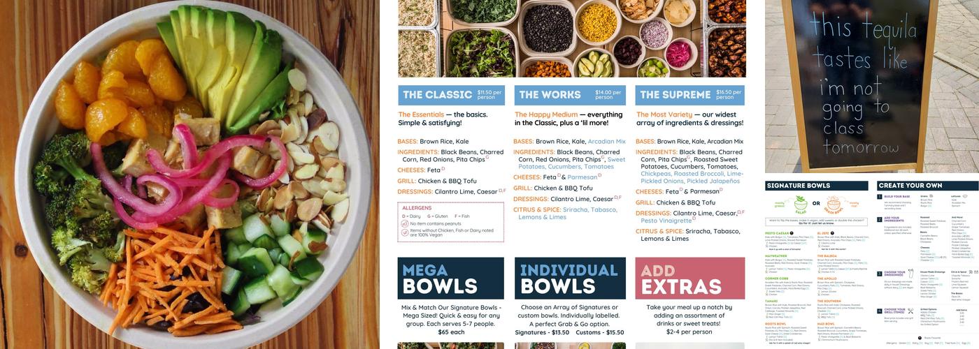 Roots Natural Kitchen Menu