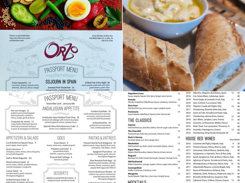 Orzo Kitchen & Wine Bar Menu