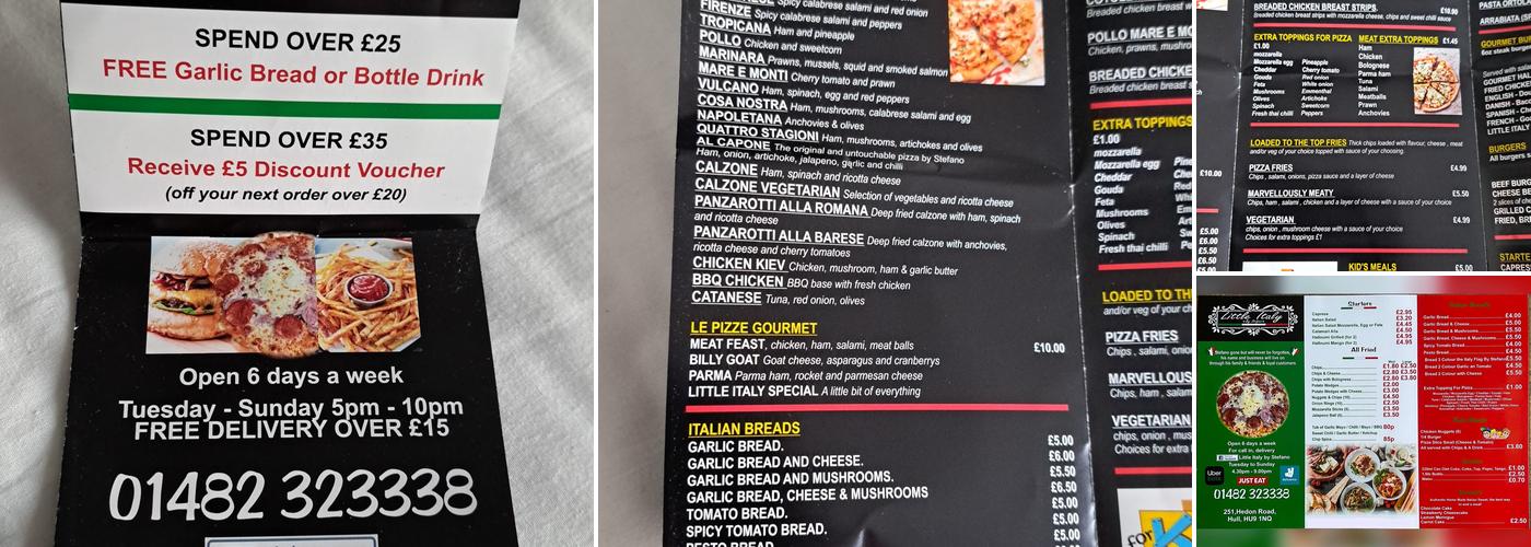 Little Italy By Stefano Menu