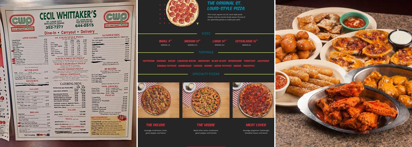 Cecil Whittaker's Menu