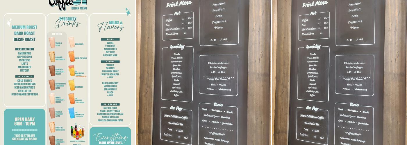 Coffee 51 Menu