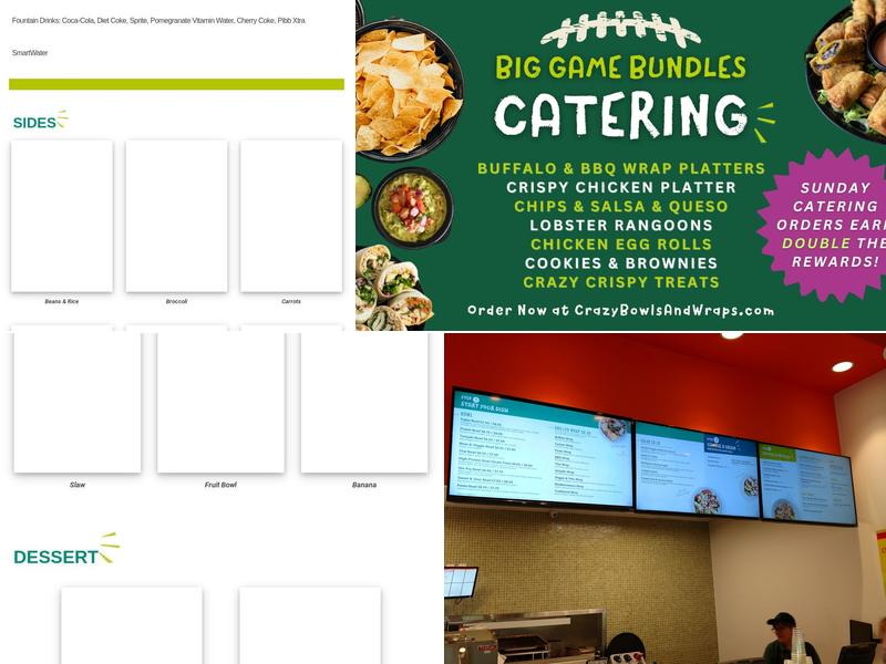 Crazy Bowls & Wraps - Curbside Pickup Available! Menu