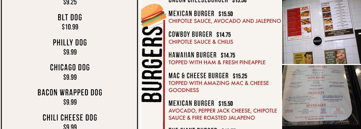 Moon Valley Cafe LLC Menu