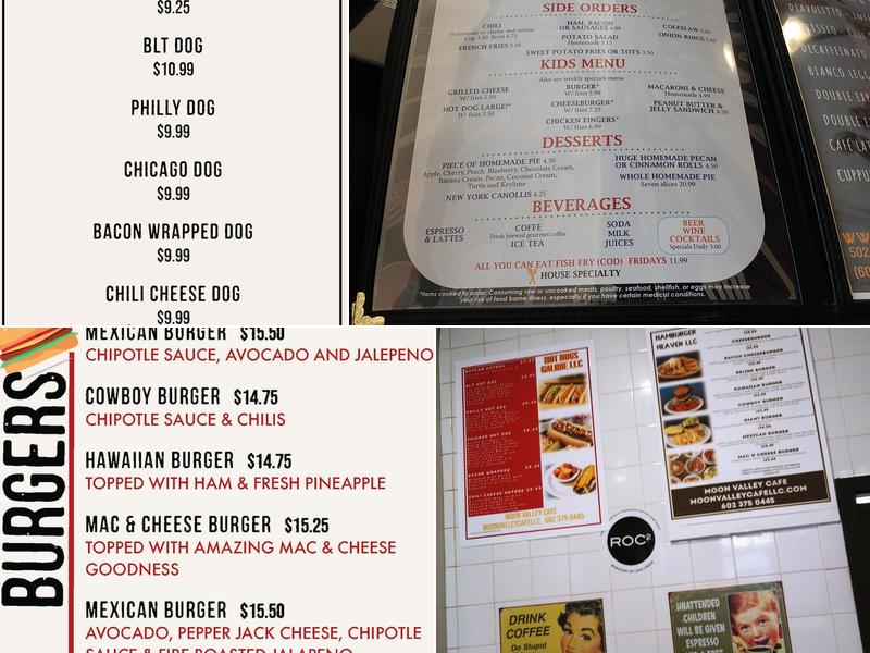 Moon Valley Cafe LLC Menu