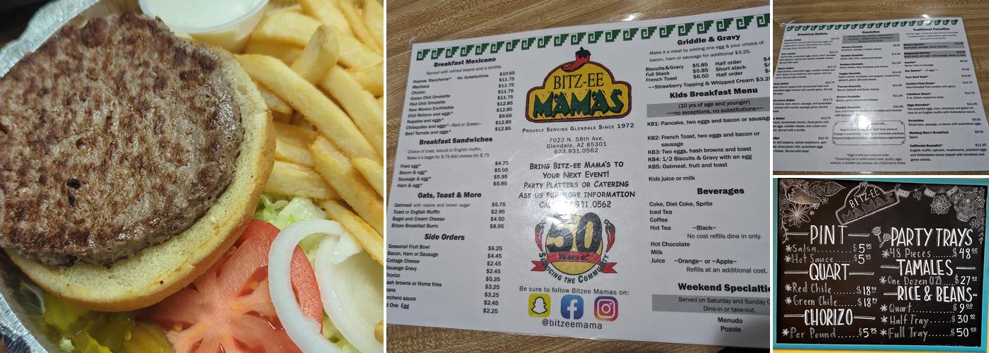 Bitz-ee Mama's Menu
