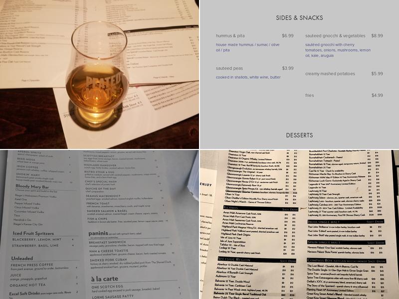 The Scottish Arms Menu