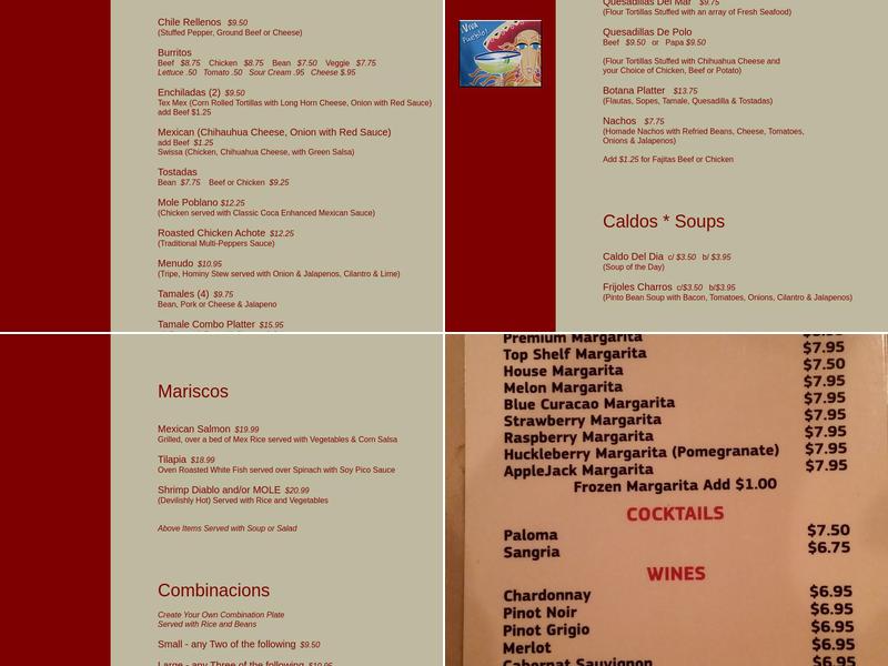 Pueblo Solis Menu