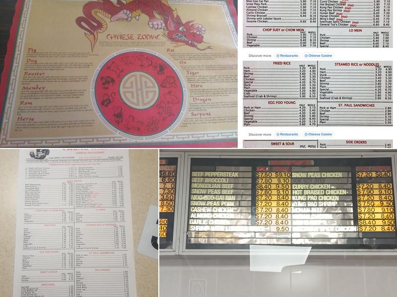 Chong Wah Menu
