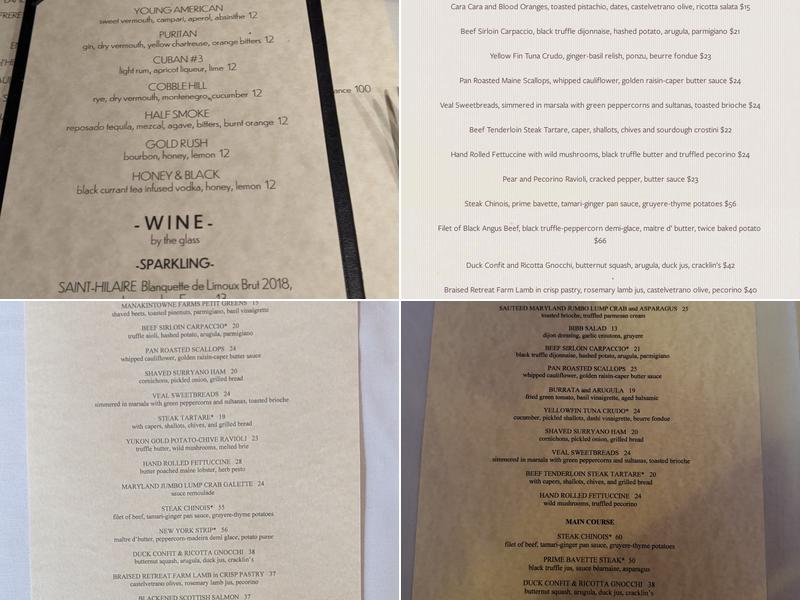 C & O Menu