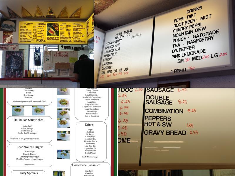 Dazzo's Dog House Menu