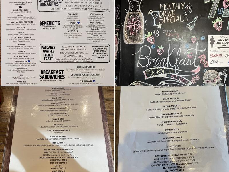 Chris' Pancake & Dining Menu