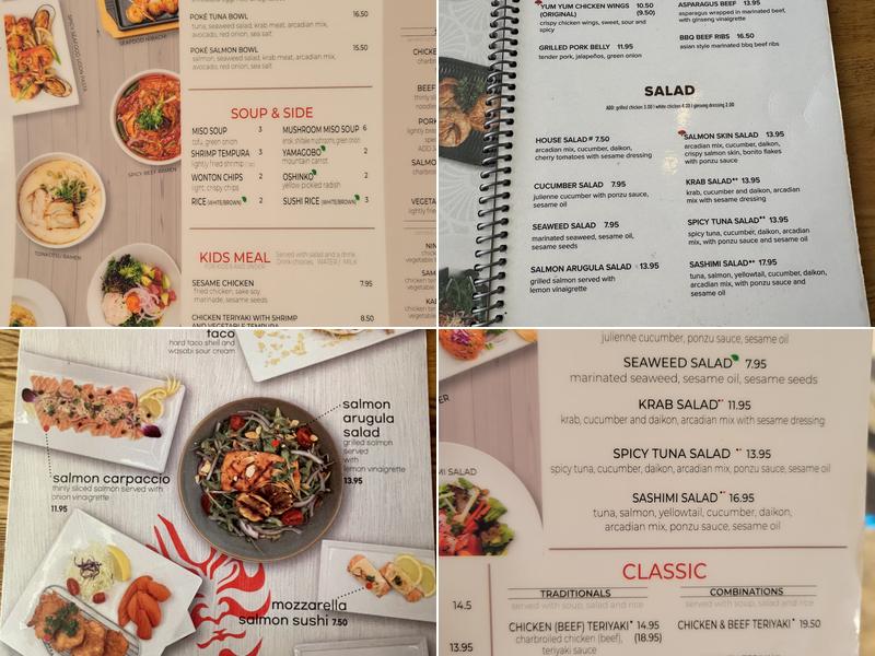 Kabuki Japanese Restaurant Menu