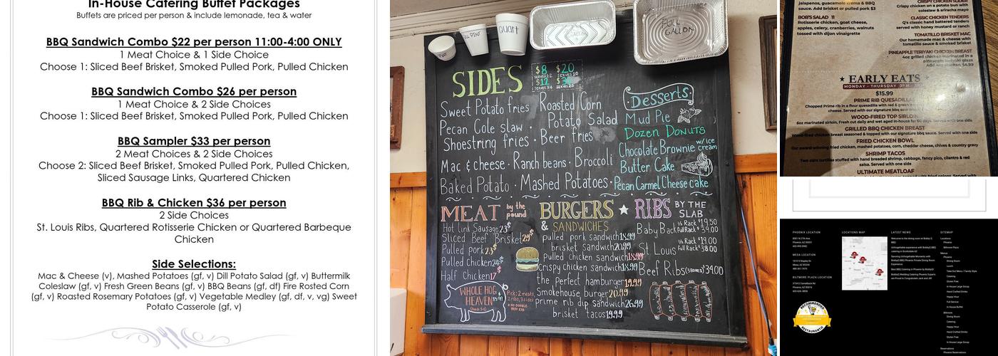 Bobby-Q BBQ Restaurant and Steakhouse Menu