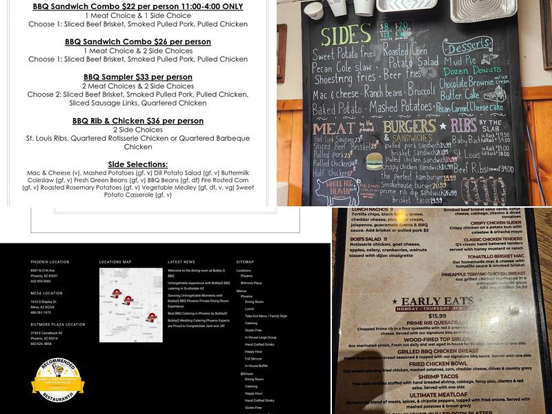 Bobby-Q BBQ Restaurant and Steakhouse Menu