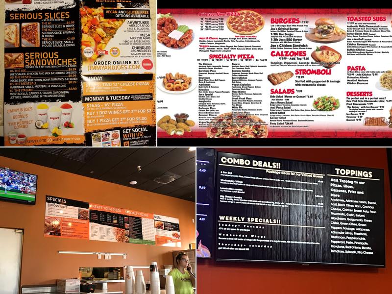 Jimmy & Joe's Pizzeria Serious Slices Menu