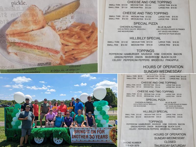 Hillbilly's Pizza 102 W Front St, Campbell Hill