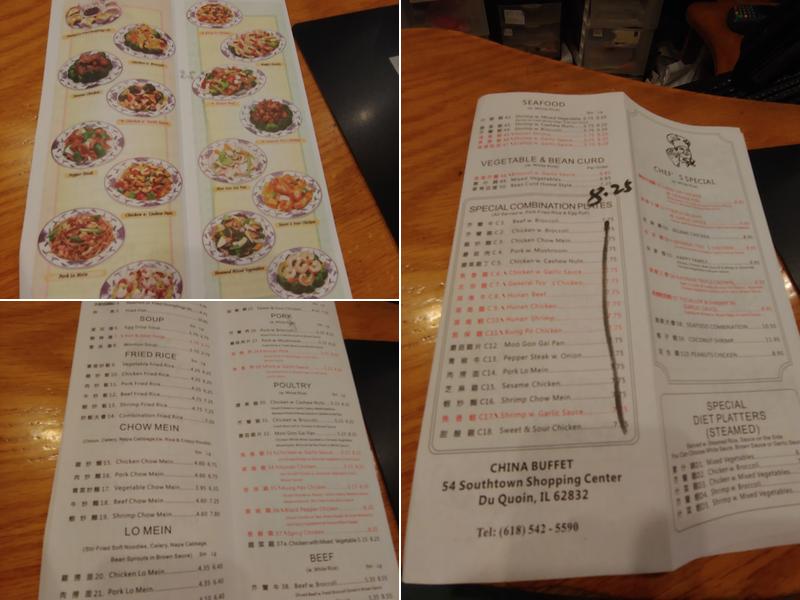 China Buffet Menu