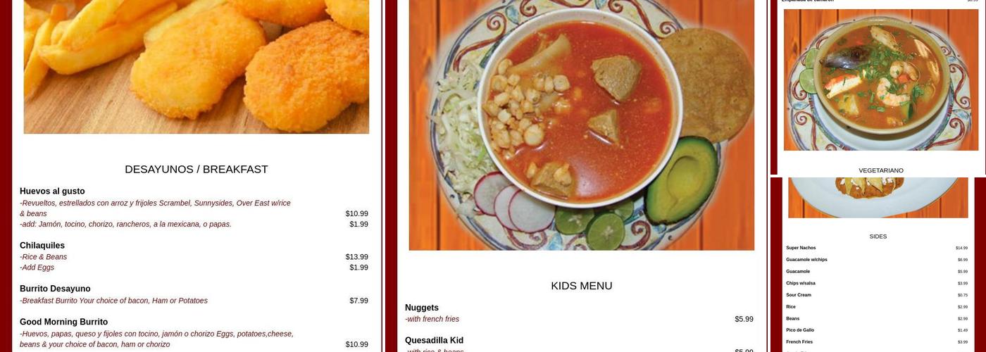 Tortas Ahogadas Guadalajara Menu