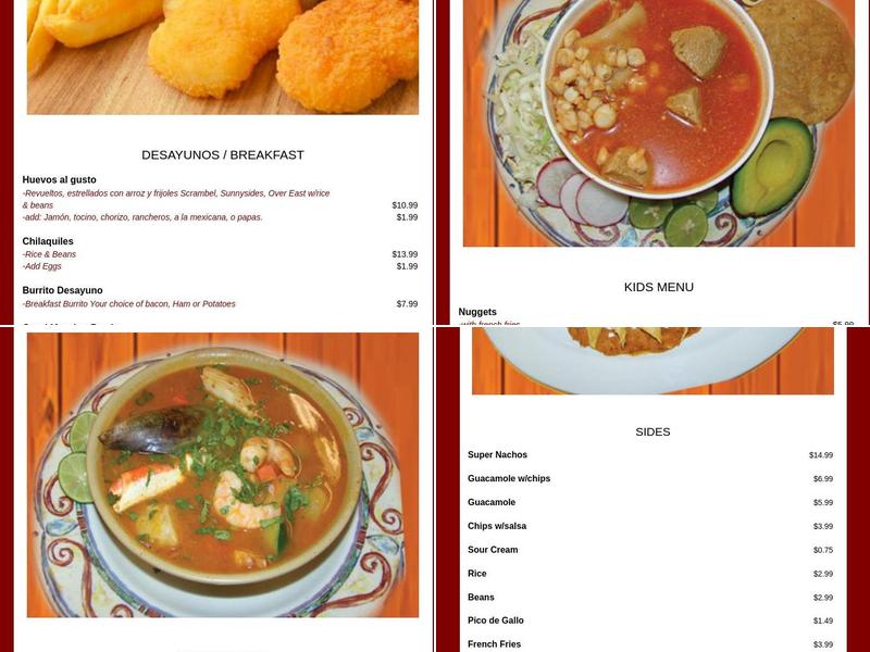 Tortas Ahogadas Guadalajara Menu