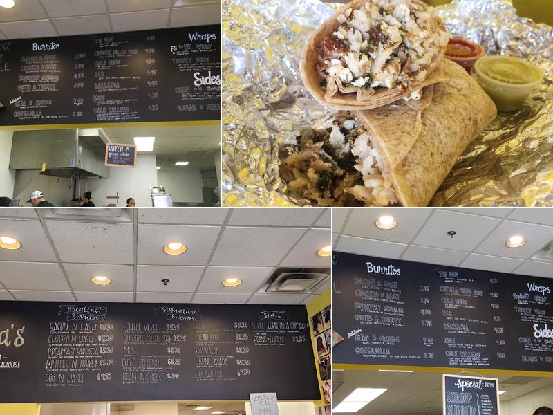 Rita's Burritos Menu