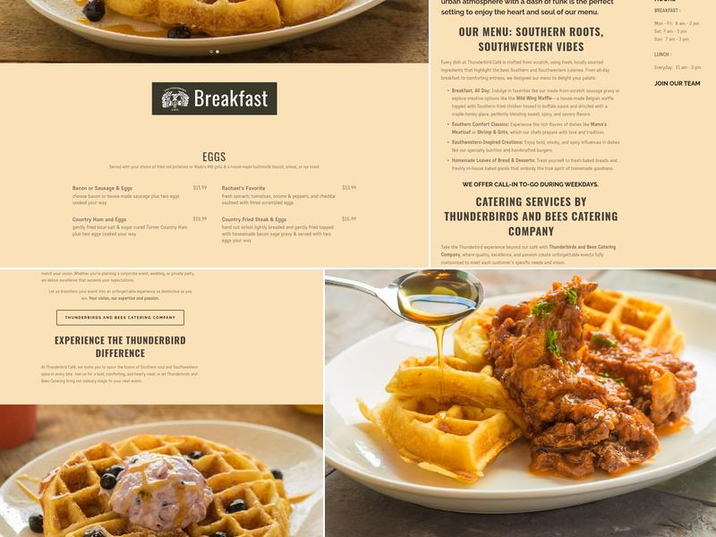 Thunderbird Cafe Menu