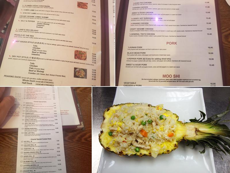Oriental Café Menu