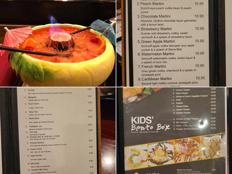 Osaka III Japanese Restaurant Menu