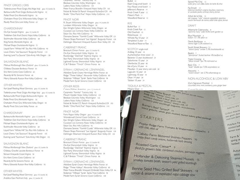 Zynodoa Restaurant Menu