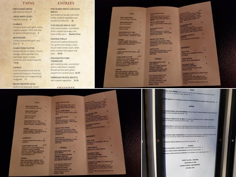 Aioli Restaurant Menu