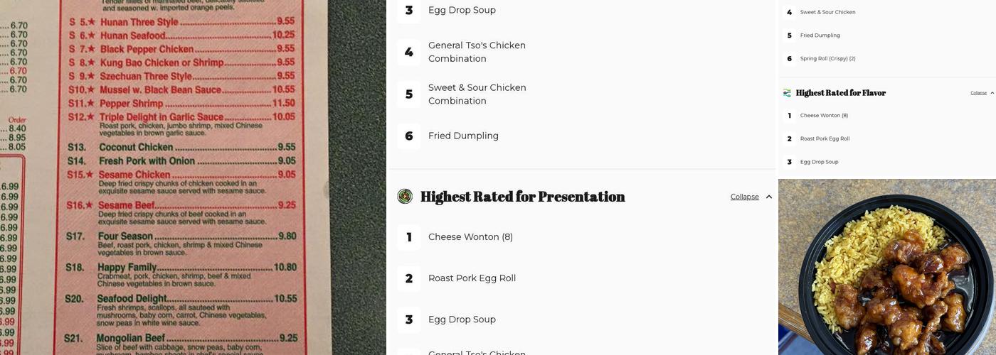 Great Wall Menu
