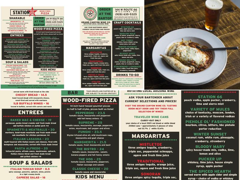 Station 66 Menu
