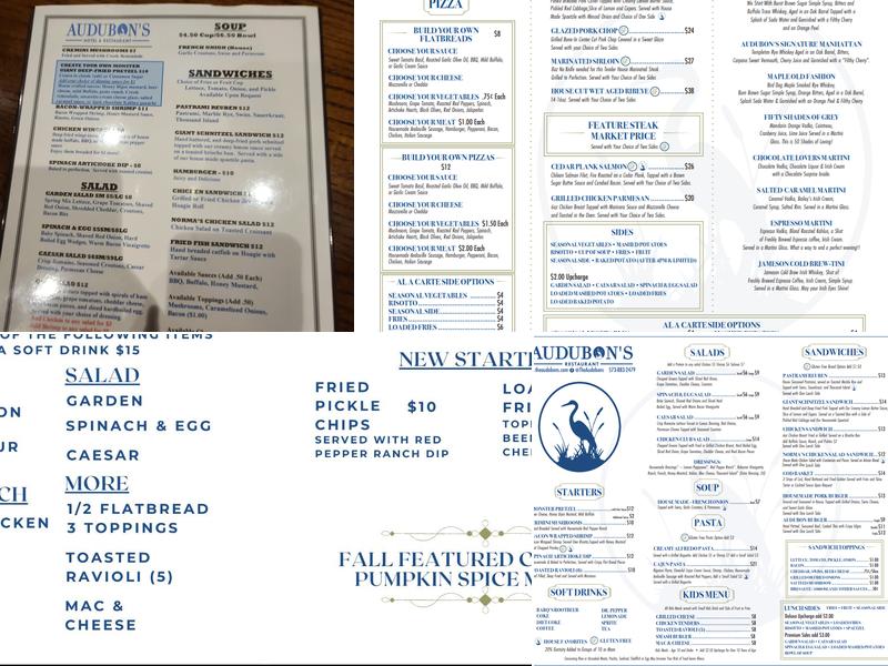 Audubon's Menu