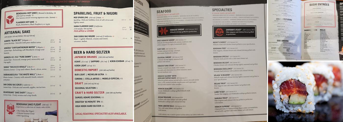 Benihana Menu