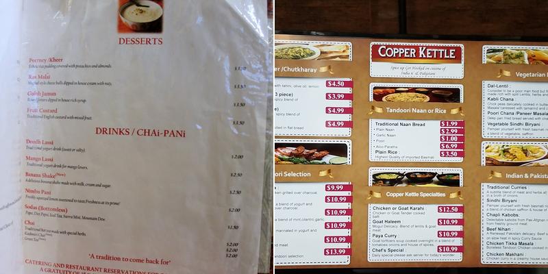 Copper Kettle Menu