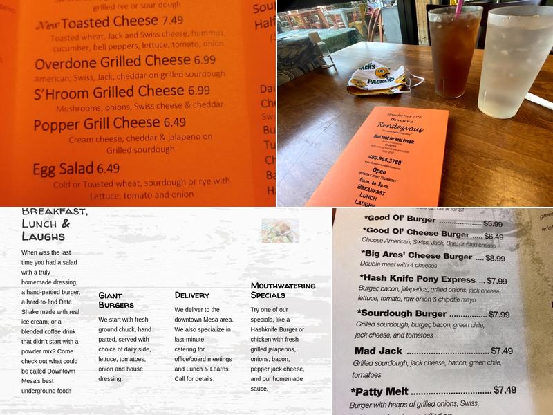 Downtown Rendezvous Menu