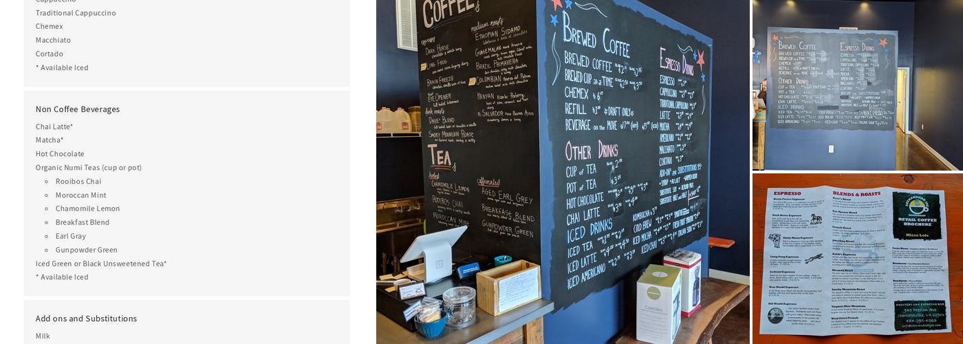 Coffee Hound Menu