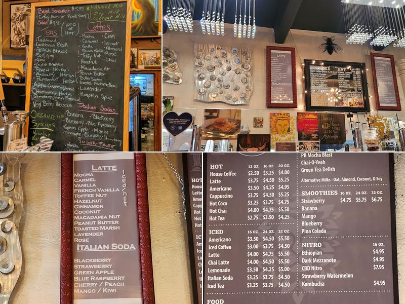 Jarrod's Coffee, Tea, & Gallery Menu
