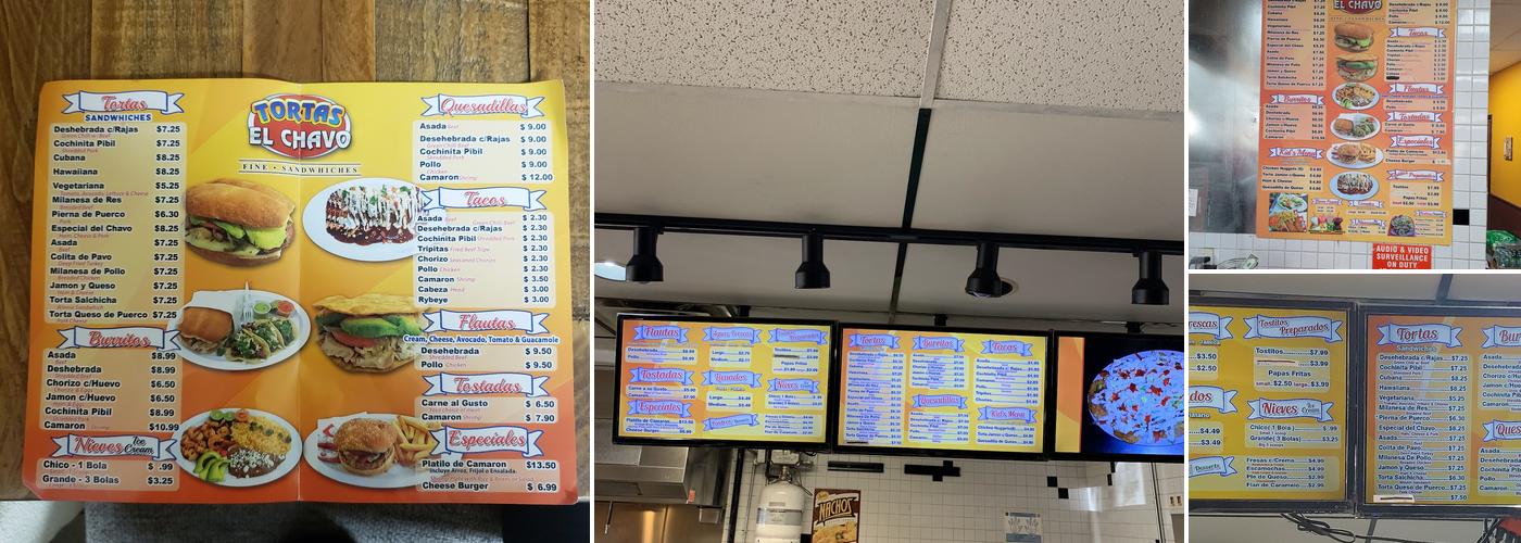 Tortas El Chavo Menu