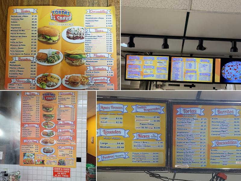 Tortas El Chavo Menu