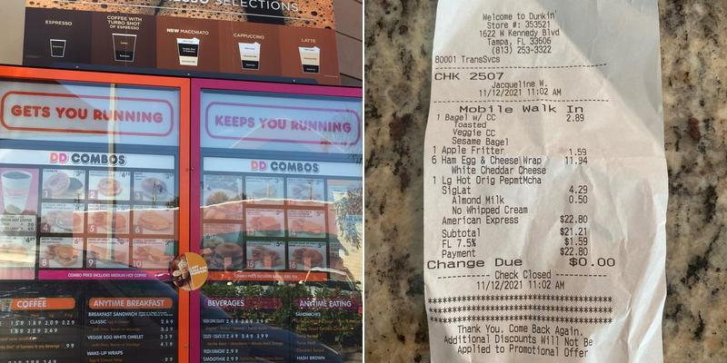 Dunkin' Menu