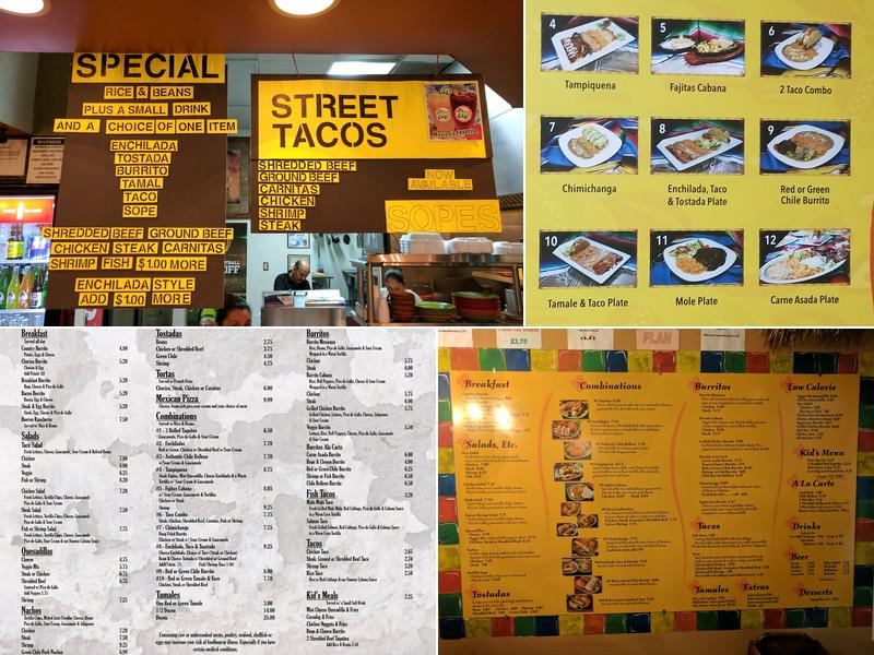 Salsa Cabana Mexican Grill Menu