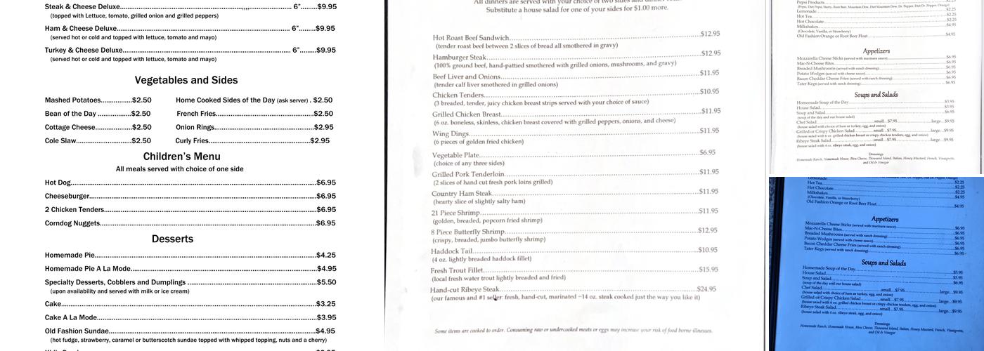 Gateway Restaurant Menu