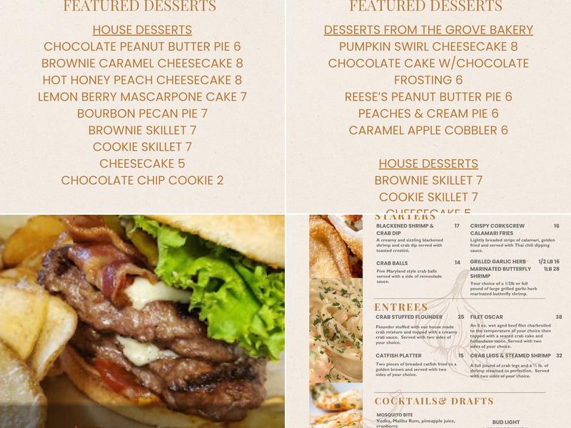 Cheetah B's Menu