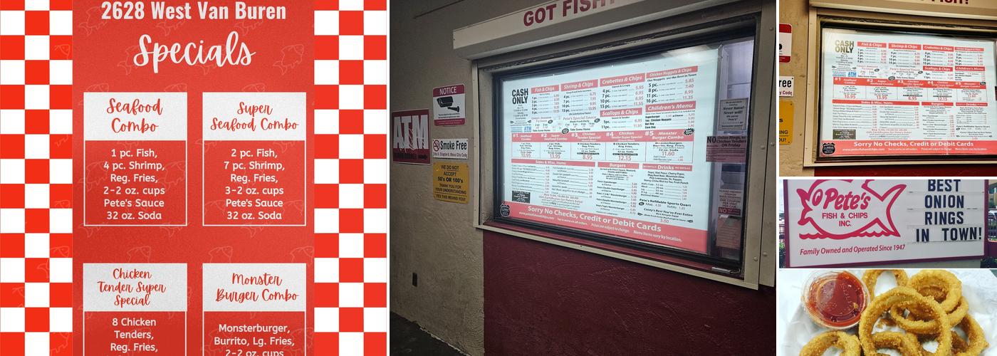 Pete's Fish & Chips Menu