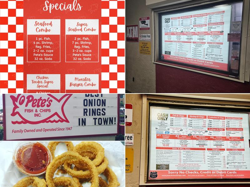 Pete's Fish & Chips Menu