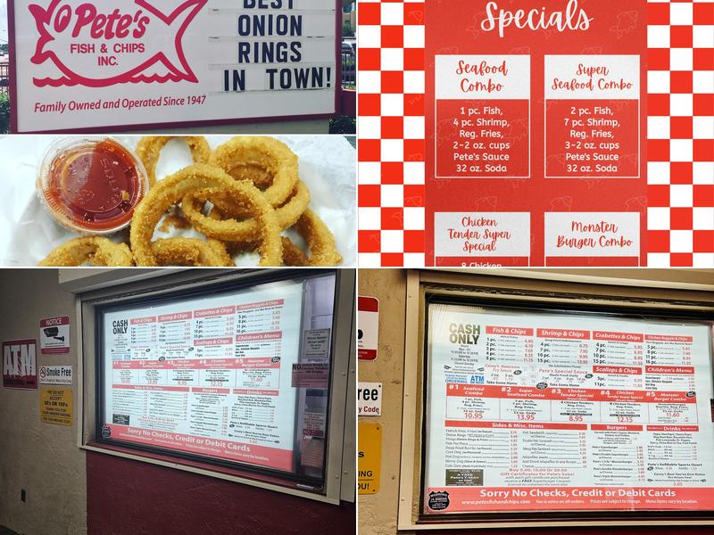 Pete's Fish & Chips Menu