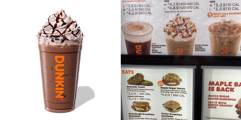 Dunkin' Menu