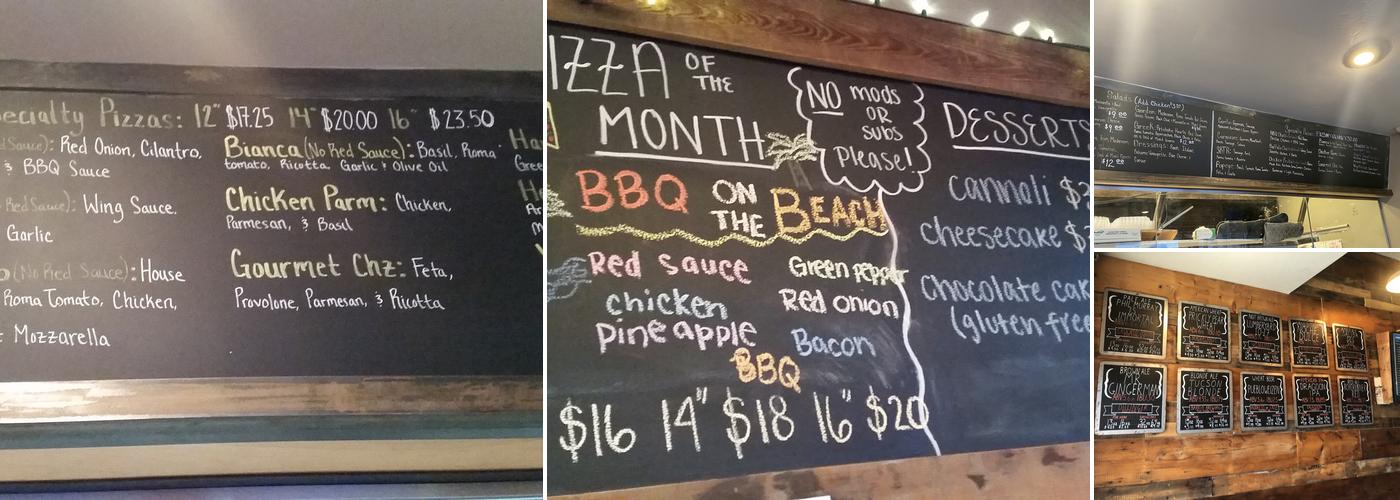 Upper Crust Pizza Menu