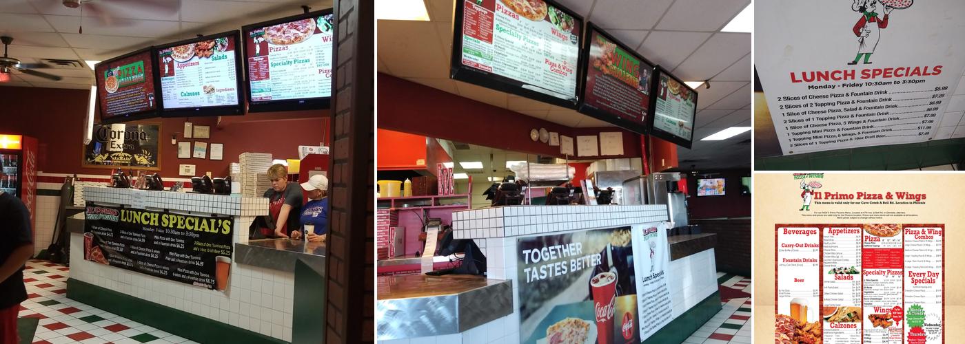 Il Primo Pizza & Wings Menu